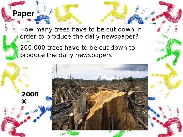 Paper How many trees have to be cut down in order to produce the